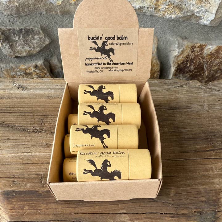 buckin’ good products - Wholesale Lip Balm - Lip Balm Peppermint (natural, plastic free)0