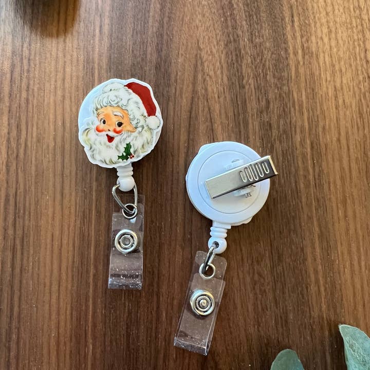 Katesy Things - Wholesale Badge Accessory - Women's - Santa Badge Reel - Christmas1