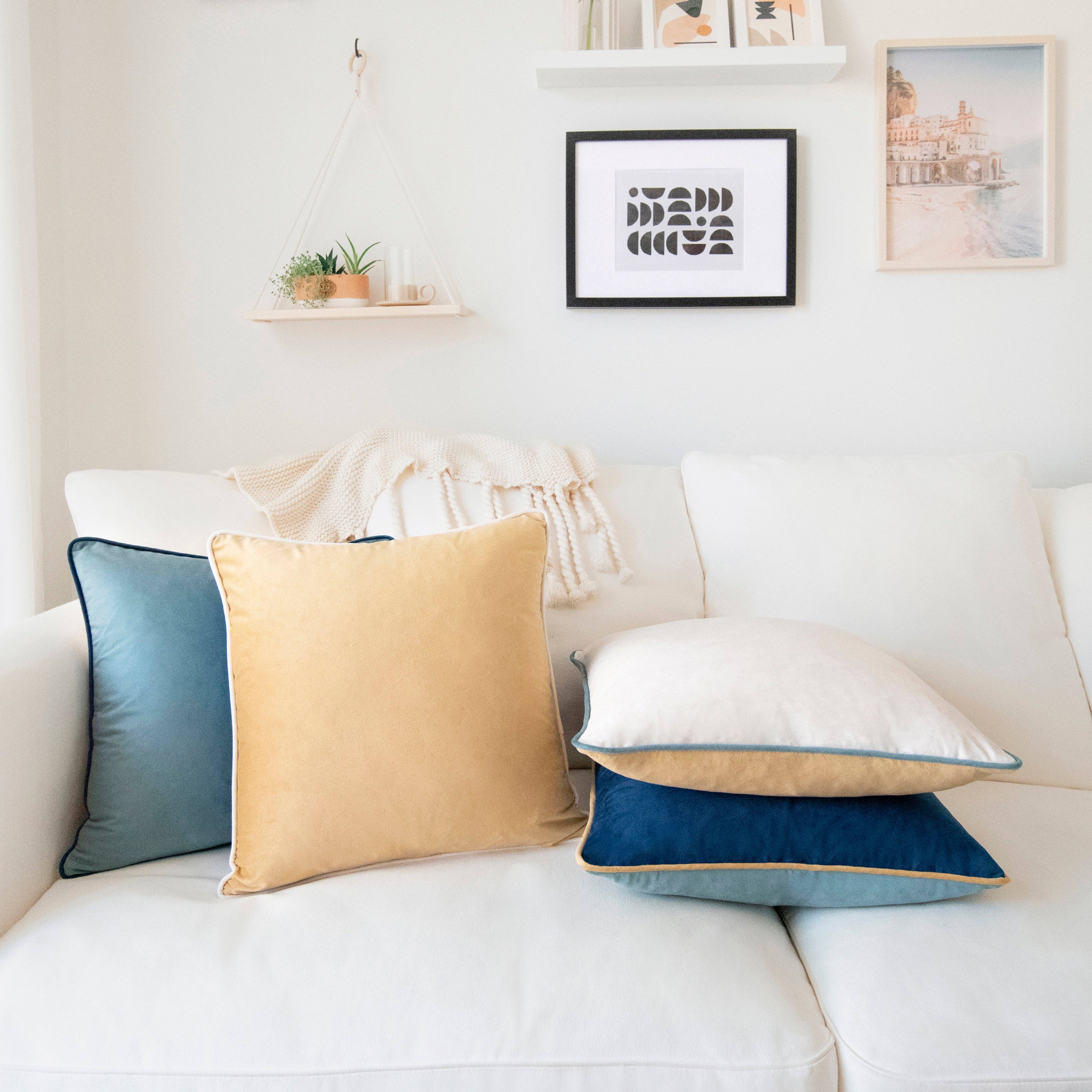 Monday Moose - Wholesale Throw/Decorative Pillow - Monteverde Pillow Covers (4-Pack) - Blue/Beige7