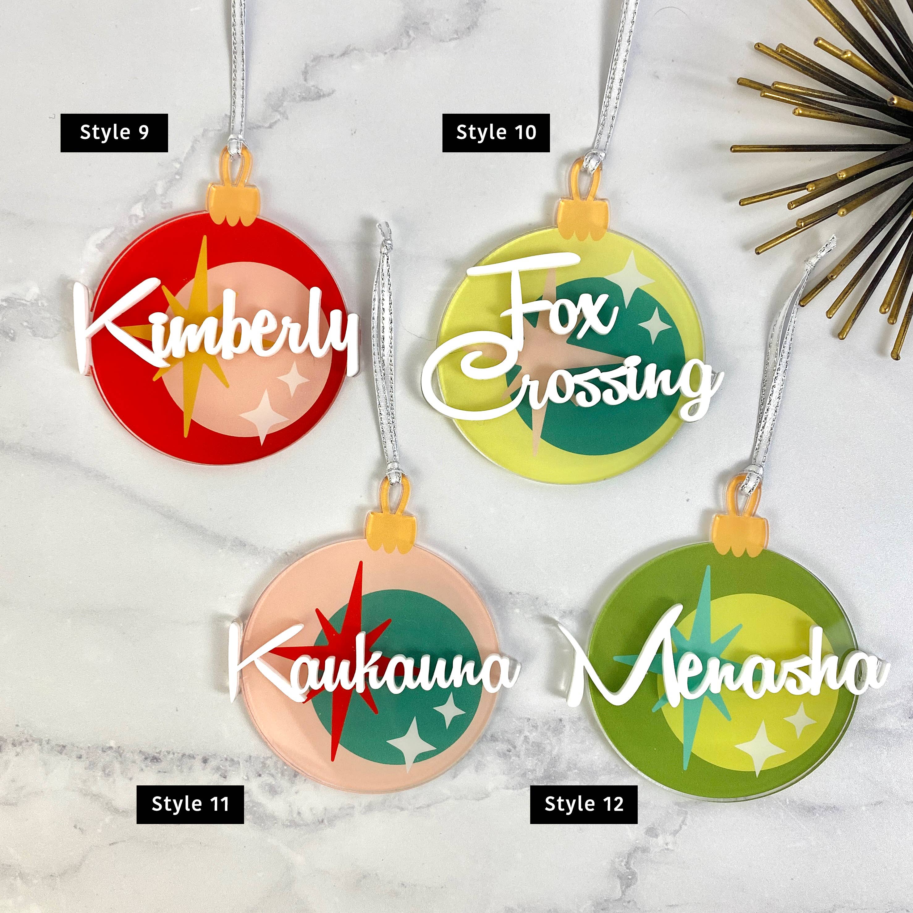 Atomic Kraftworks - Wholesale Ornament - Vintage Bauble Customizable [Your City] Ornament3