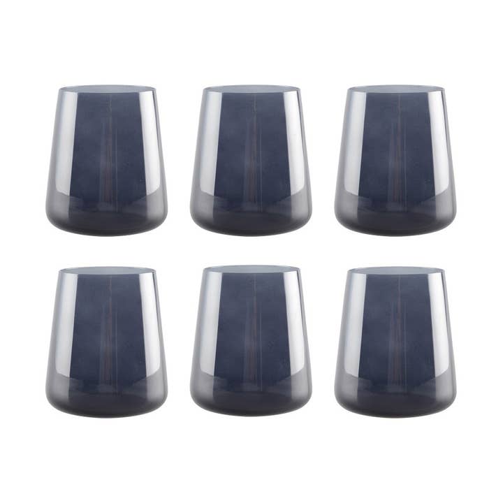 Black water glasses - set of 6 for wholesale by AULICA