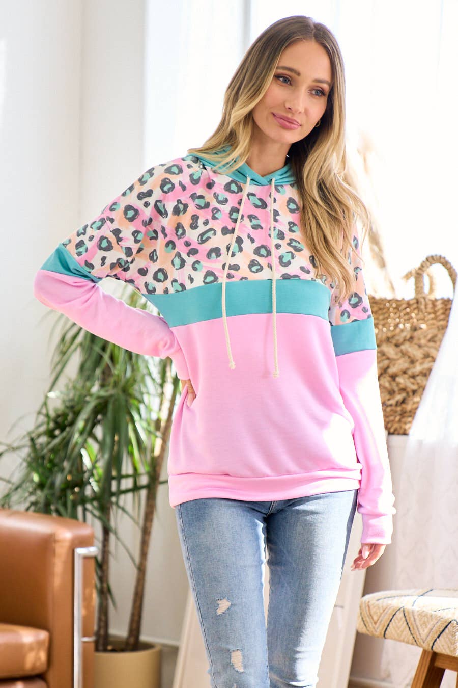 lovely melody – Großhandel Hoodie – Damen – LMT3441-Kapuzenpullover aus weicher Zuckerwatte7