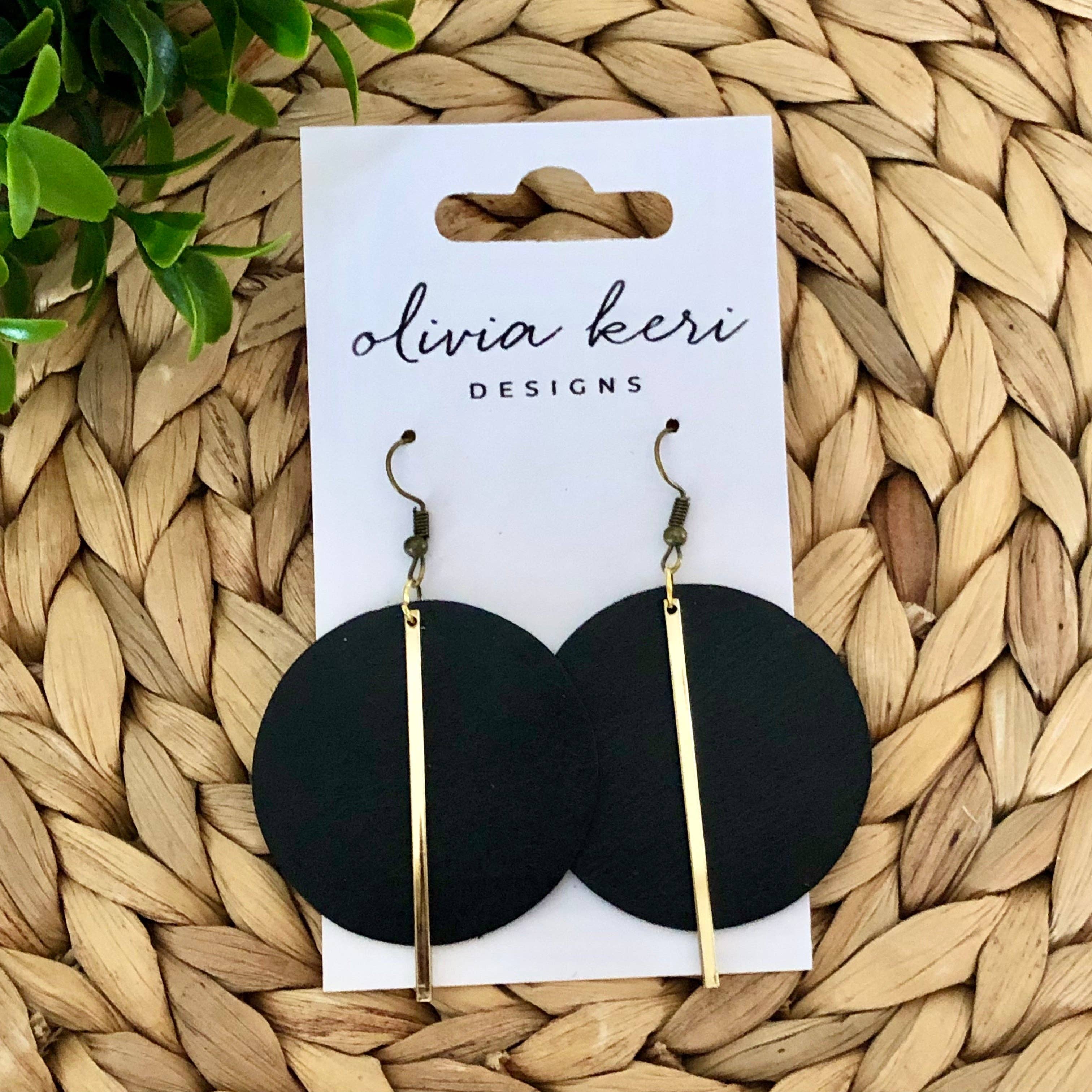 Olivia Keri Designs - Wholesale Dangle Earrings - Lindsay - Black