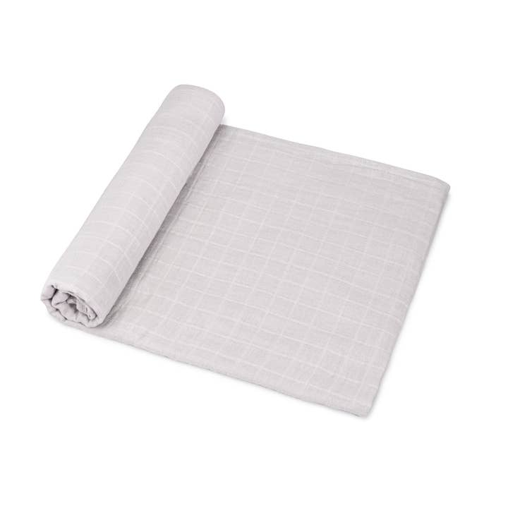 Økologisk bomuld Muslin Swaddle Tæppe - Dove Grå for engroshandel hos Goobie Baby