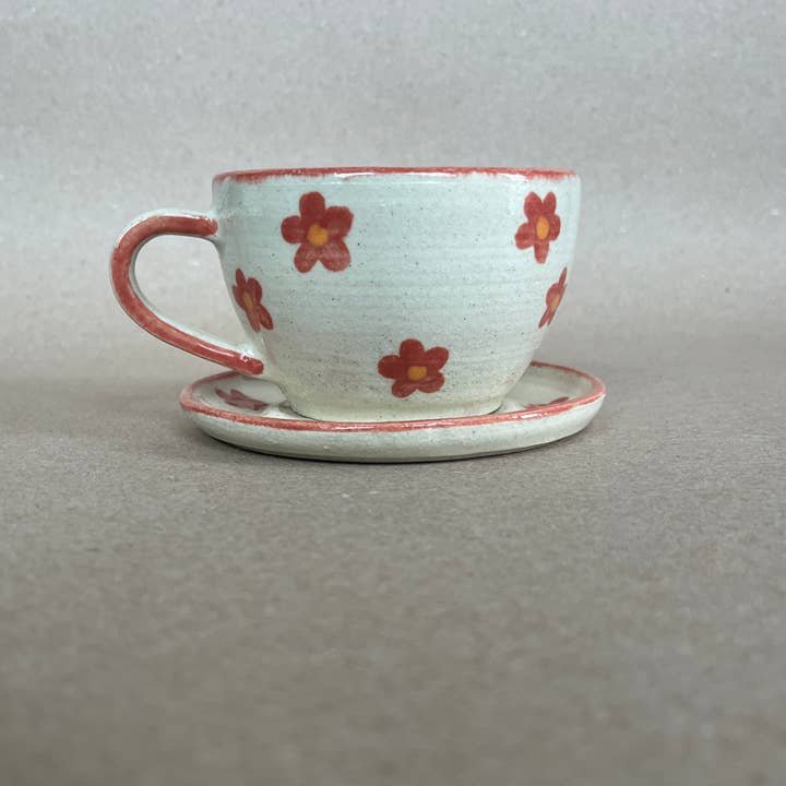 Ninth House Goods – Großhandel Teeservice – Blush Floral Tee-/Cappuccino-Set5