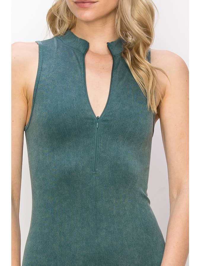 ANWND - Wholesale Unitard - Women's - 51915W-WASHED SLEEVELESS CATSUIT
