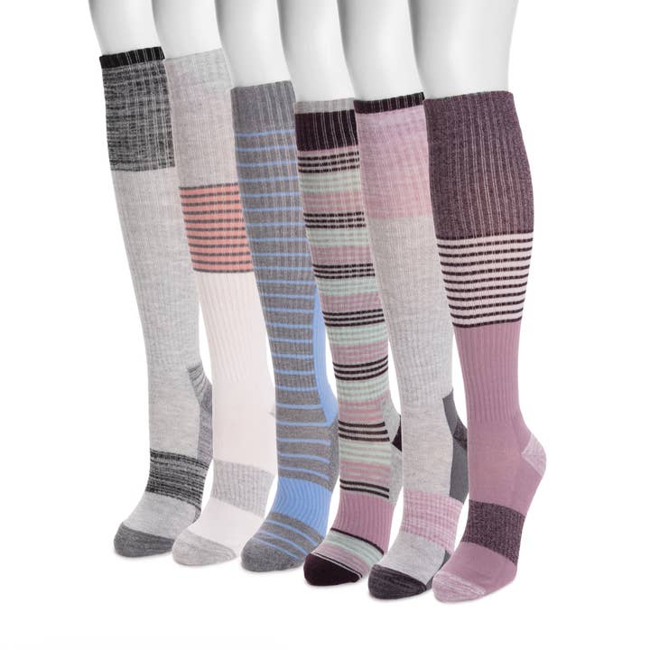 Muk Luks Women's 6 Pack Cotton Compression Socks for wholesale on Faire1