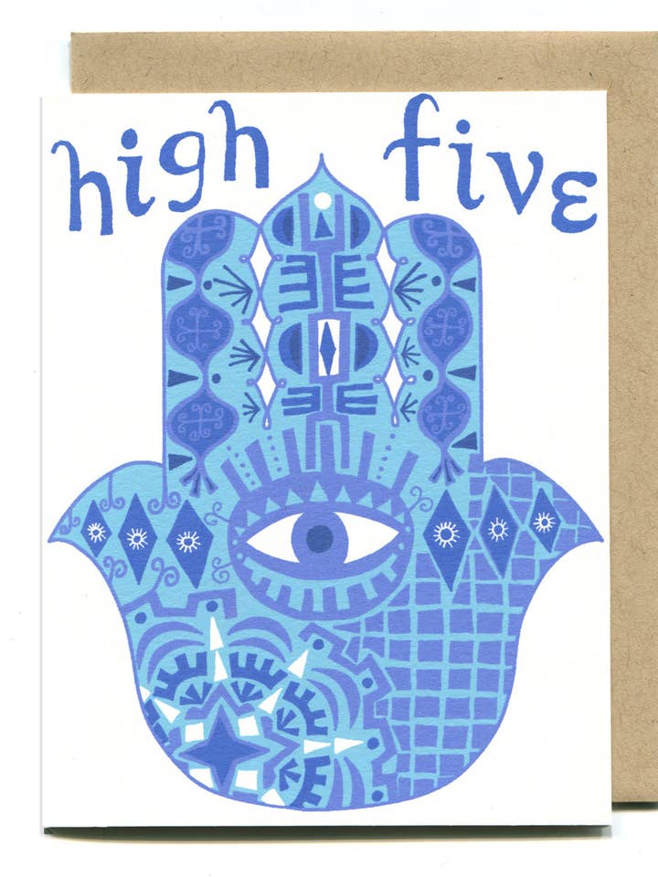 Hamsa High Five Card for wholesale by Jessica Swift