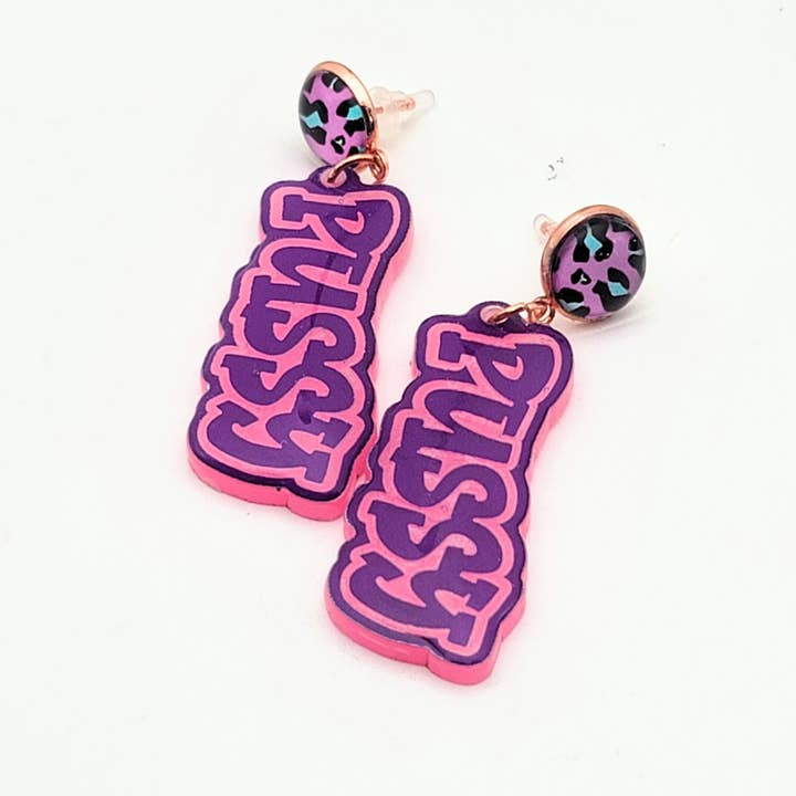 Pussy Mini Dangle Earrings for wholesale by Mixtape Your Life