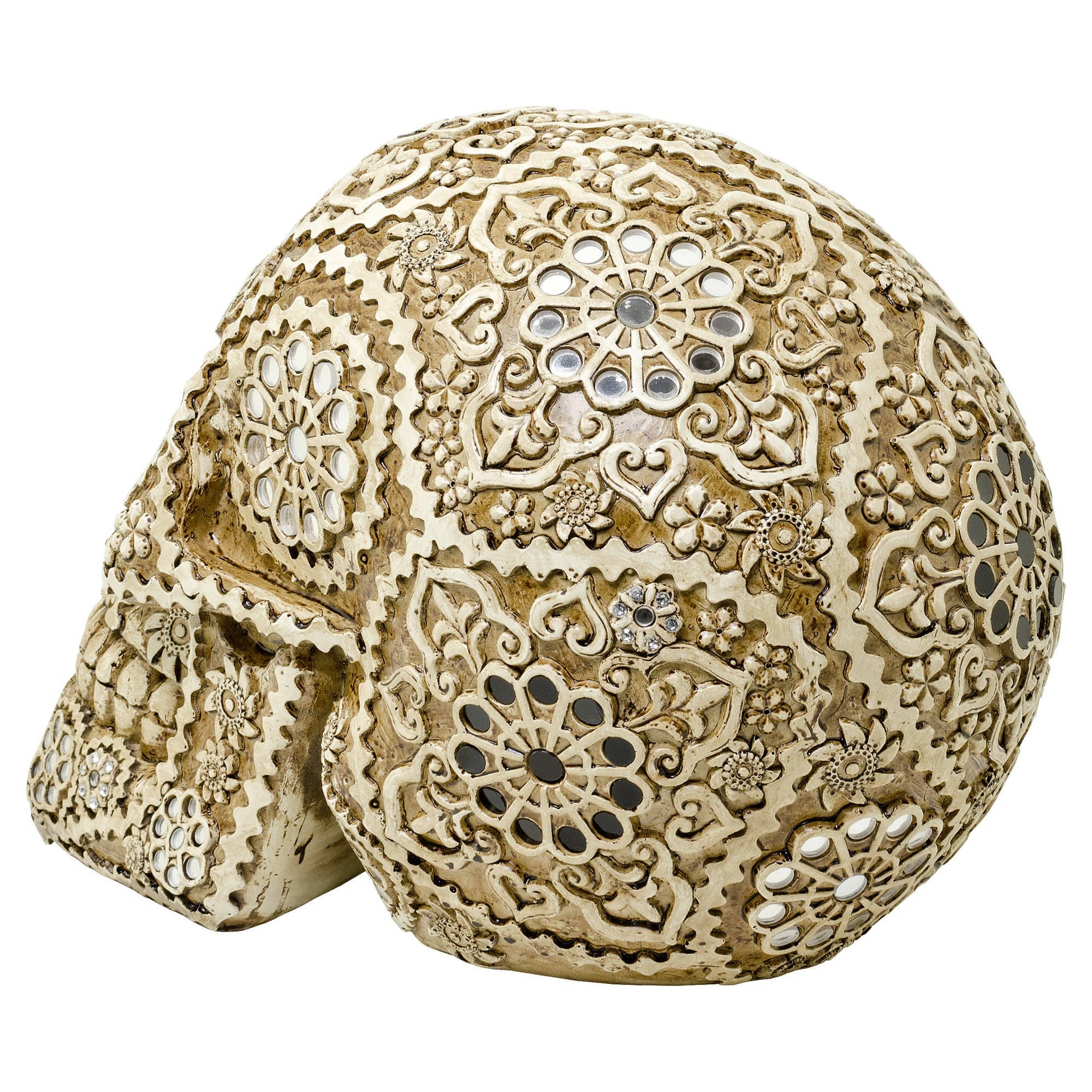 Febland - Wholesale Sculpture - Striking Jewelled Gothic Skull Sculpture Home Decor8