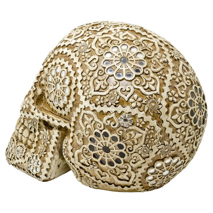 Febland - Wholesale Sculpture - Striking Jewelled Gothic Skull Sculpture Home Decor8