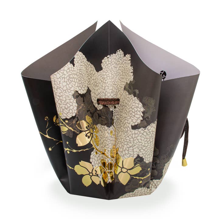 Bow vase (folding vase) 'Chrysanthemum' gold for wholesale by Hendrik.nu