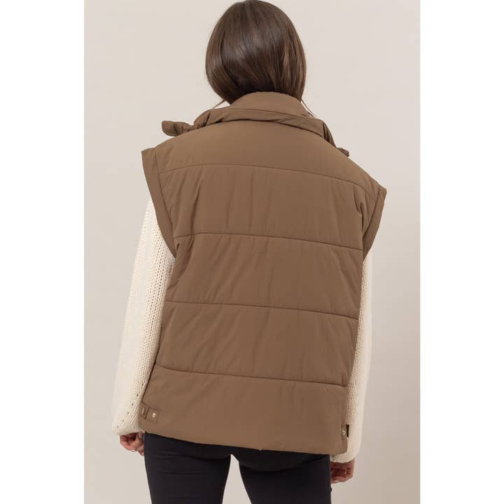 HYFVE - Wholesale Outerwear Vest - Women's - HF25A931-Oversized Puffer Vest