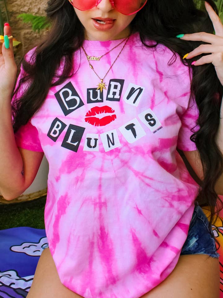 Cabin 7 Originals – wholesale Screen printed t-shirt – Women′s – Burn Blunts Tie Dye T-Shirt