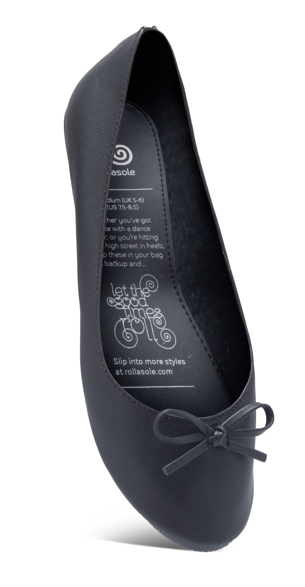 Rollasole - Vente Ballerines – femme - Ballerines noires classiques pliables1