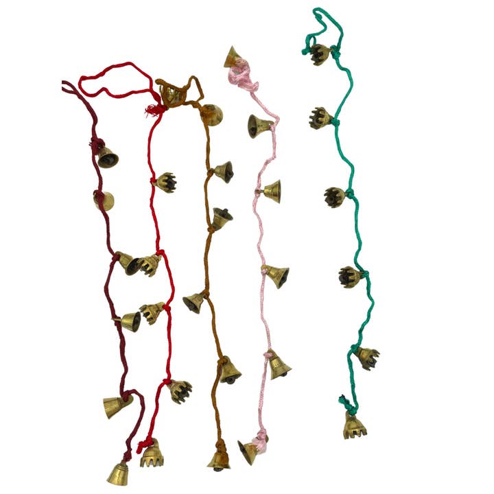 India Overseas Trading Corporation - Wholesale Bell - Mini String of Bells - Set of 12 - Assorted Colors2