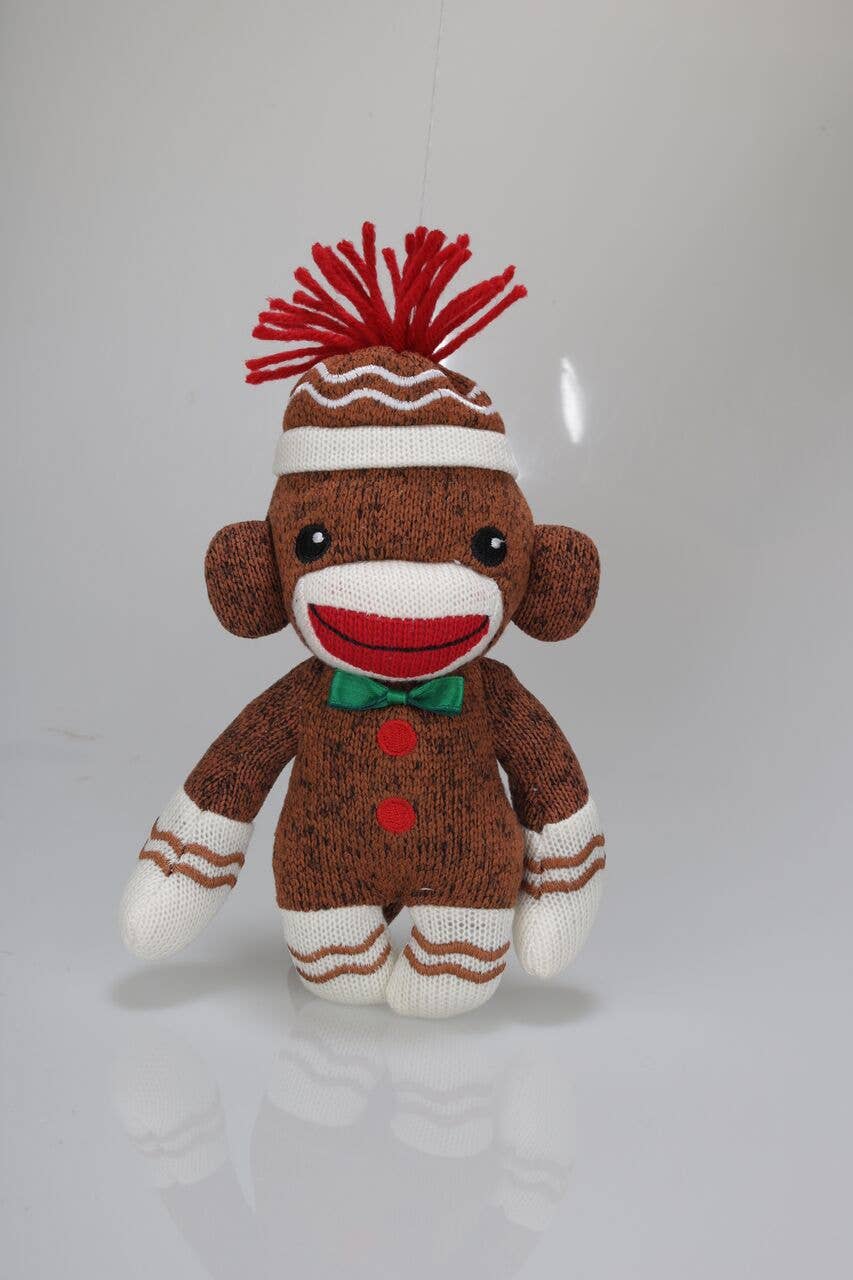 Plushland – wholesale Fyllda/plyschleksaker - Barn och baby – 6″ Brun Julstrumpa Apa | Semester Apa Plyschleksak2