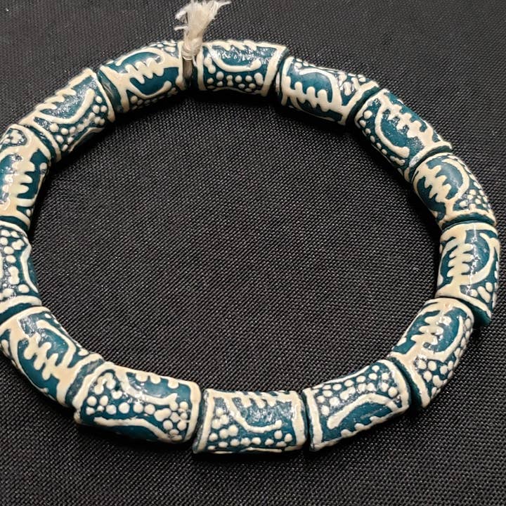 Aadampo African Beads – Engroshandel Perler – Afrikanske perler, Adonkra 14 Gye Nyame glasperler til smykker2