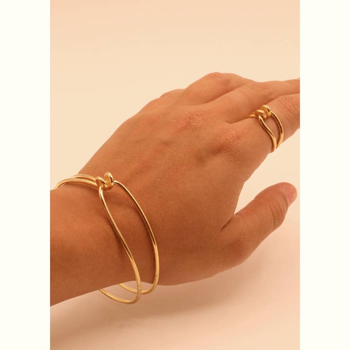 Anel de nó por atacado de Line & Label