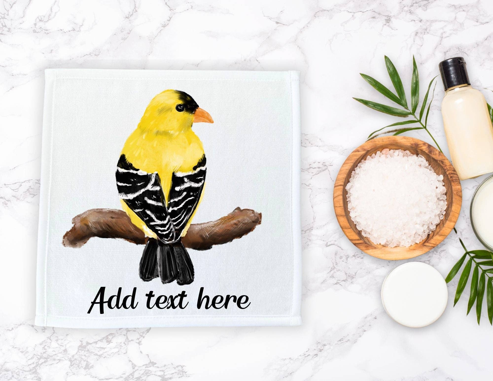 MerikaArt - Wholesale Wash Cloth - American Goldfinch Washcloth5