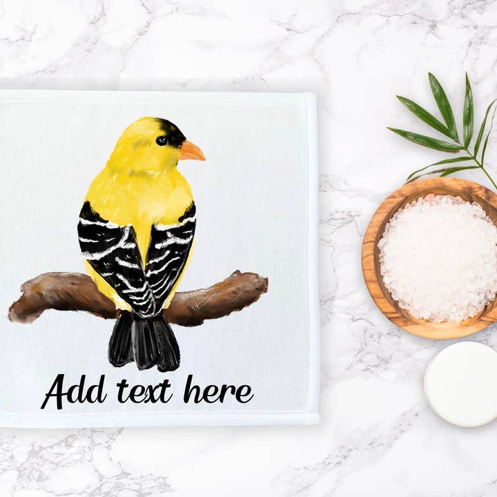 MerikaArt - Wholesale Wash Cloth - American Goldfinch Washcloth5