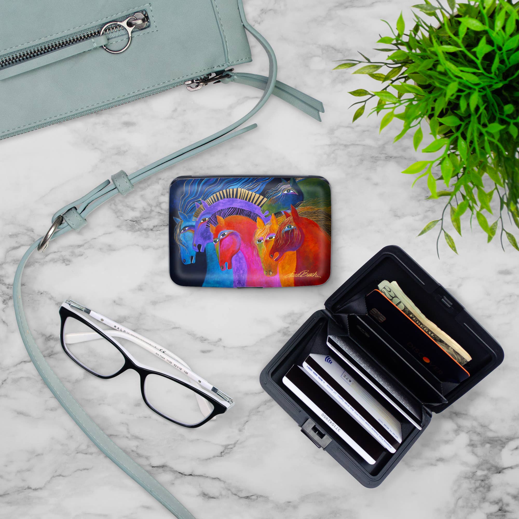 Monarque - Wholesale Wallet - Women's - Laurel Burch Wild Horses Of Fire Armored Wallet1