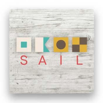 Sail - Marble Coaster for wholesale by Paisley & Parsley