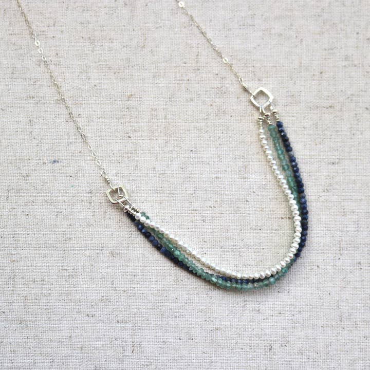 Triple Strand Neckalce for wholesale by LA DE DA Jewelry