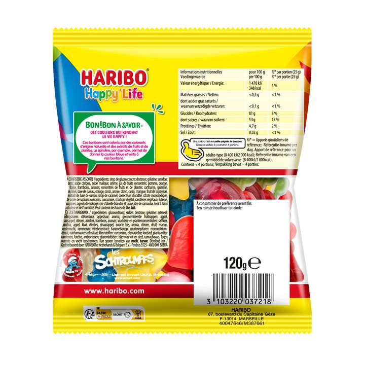 123bonbon - Wholesale Gummy - HARIBO Happy Life - 0.26 lb bag1