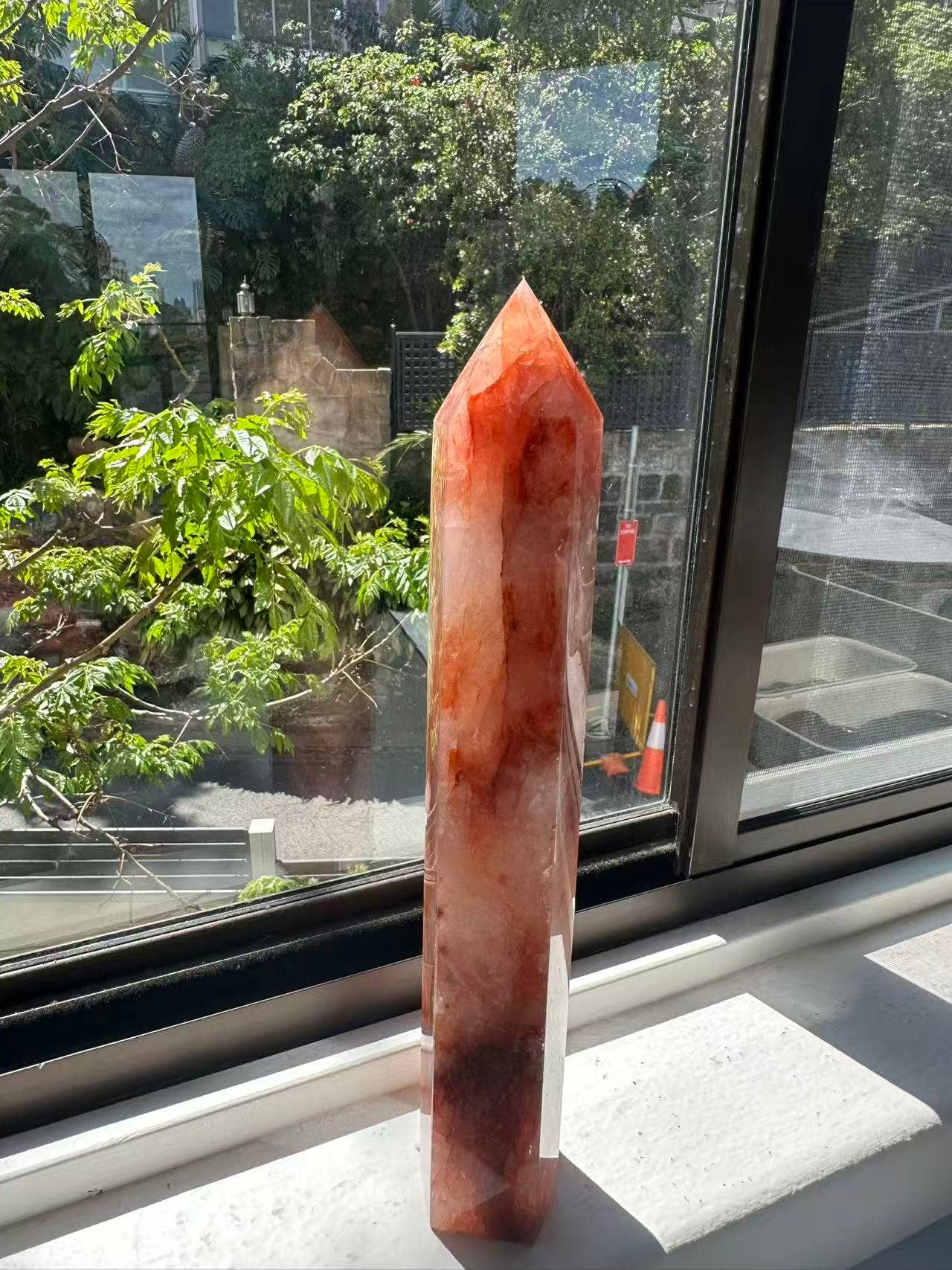Moon Rituals - Wholesale Spiritual Stone/Crystal - Extra Large Fire Quartz Tower (Hematoid Quartz) | Powerful Grounding Crystal for Root Chakra Healing & Passion, christmas crystal gift #39