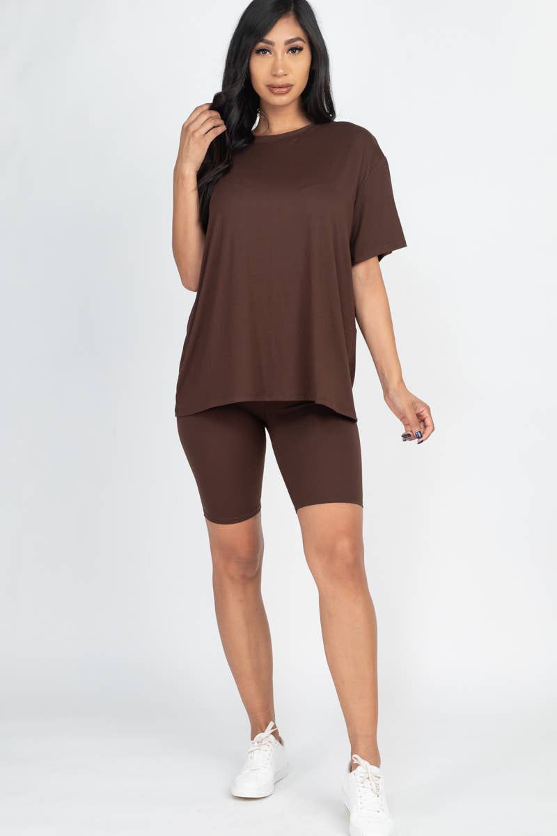 CAPELLA APPAREL - Wholesale Activewear Set - Women's - Loose Fit Top & Bike Shorts Set28