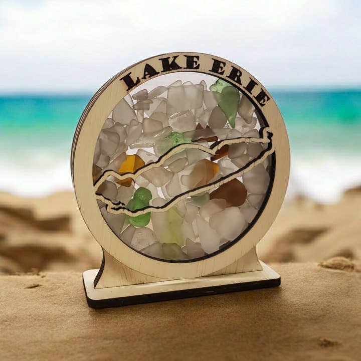 Présentoir Shadowbox en verre Lake Erie Sea 4 styles pour la vente par Sea Glass Displays