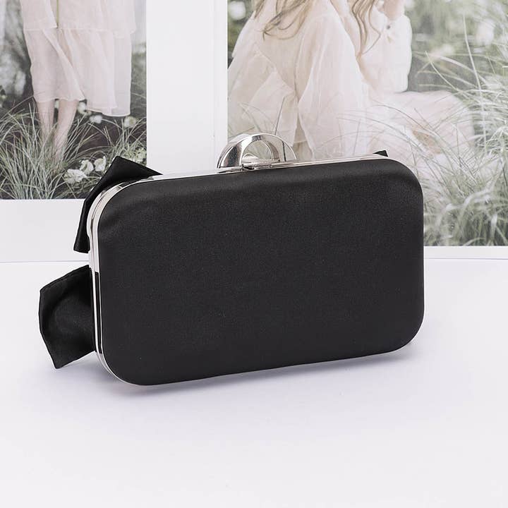 3AM BY H&D ACCESSORIES - Wholesale Clutch Bag - Women's - Rhinestone Hotfix Ribbon Nylon Hard Case Clutch