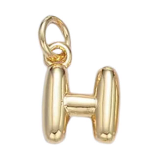 H Bubble Initial Letter Charm for wholesale by Adorn by Alexandra Riley