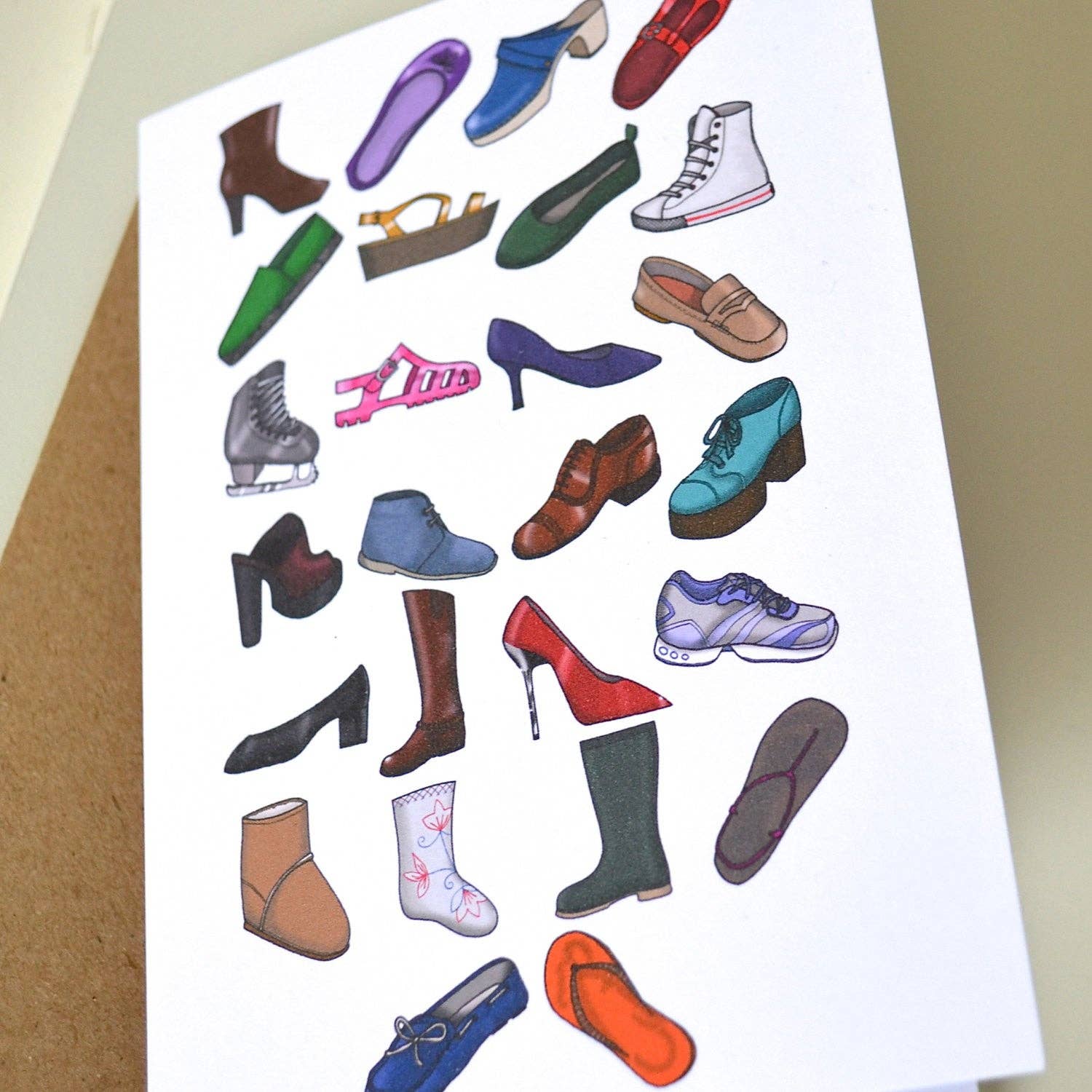 Becka Griffin Illustration – wholesale Everyday greeting card – Shoe Alphabet Greetings Card2