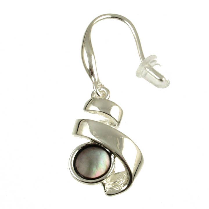 Black Shell Ribbon Earrings for wholesale by Origin Jewelry