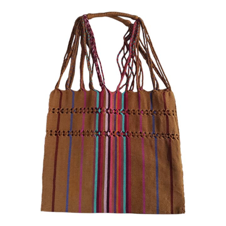 The Little Pueblo - Wholesale Tote Bag - Unisex - Mini Mexican Striped Hammock Bag Woven Tote from Oaxaca5