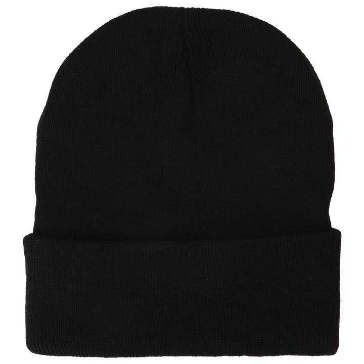 Rooster Classic Black Acrylic Cuffed Beanie for wholesale on Faire2