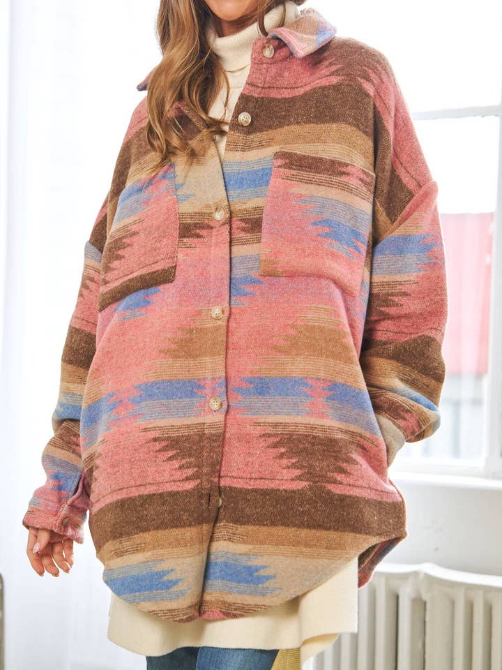 HIDDENBRAND - Wholesale Jacket - Women's - Aztec Tweed Western Jacket2