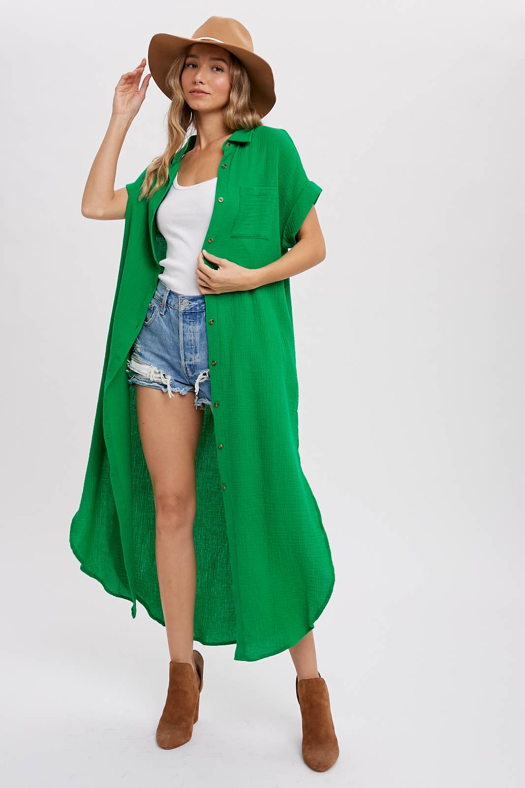 Bluivy - Wholesale Dress - Women's - BUTTON UP MAXI SHIRT DRESS WITH POCKET29