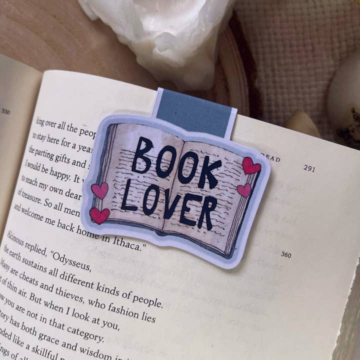 Book Lover Magnetic Bookmark for wholesale by The Curious Cactus