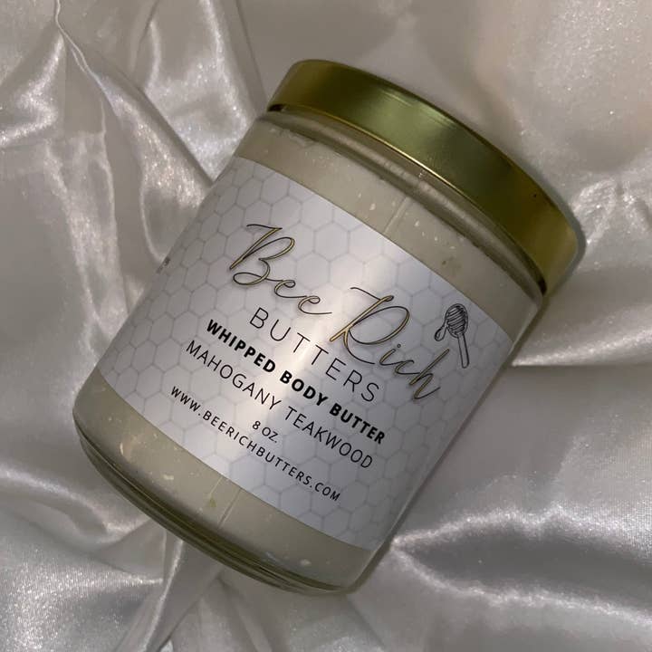 Mahogany Teakwood Body Butter for wholesale by Bee Rich Butters