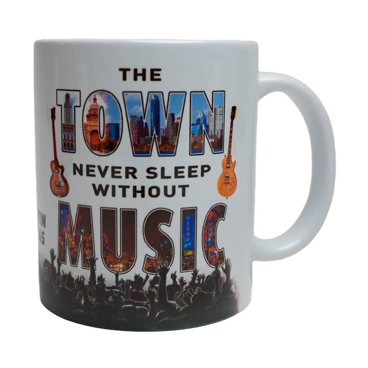The Town Never Sleep without Music - 11 oz. Mug for wholesale by Scruffy's Ventures Inc.