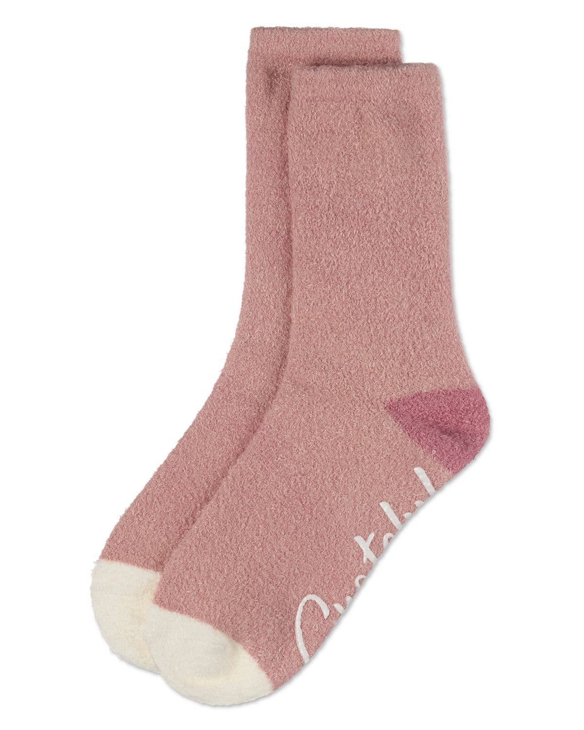 Infinity Classics International Inc. - Wholesale Socks - Women's - Contrast Heel & Toe Non-Skid Aloe Infused Crew6
