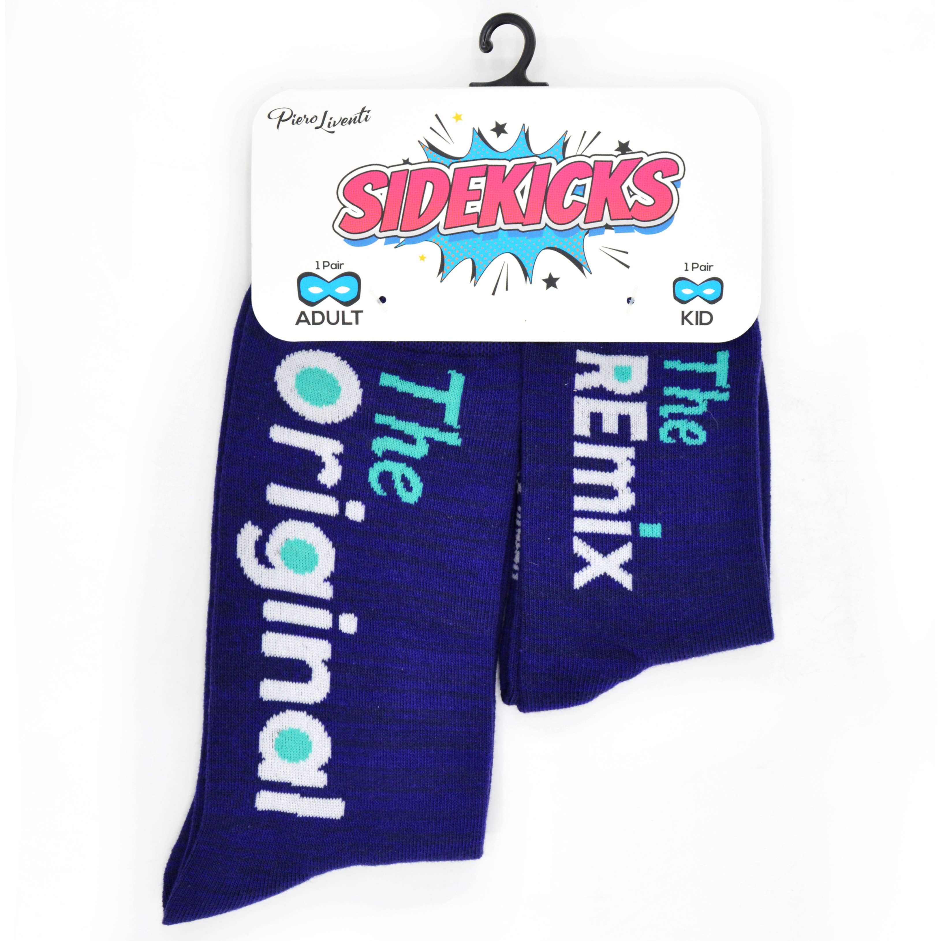 Boogie Toes - Wholesale Socks - Unisex - 2-pair Sidekicks Original Remix - Daddy & Me Socks Set4