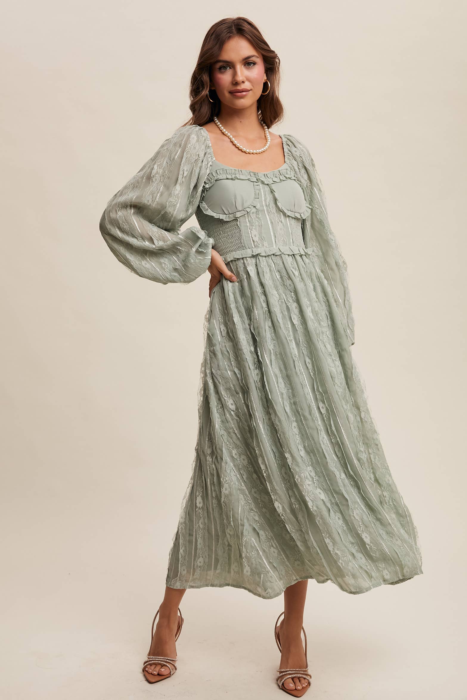 Listicle - Wholesale Dress - Women's - Romantic Lace Midi Dress32