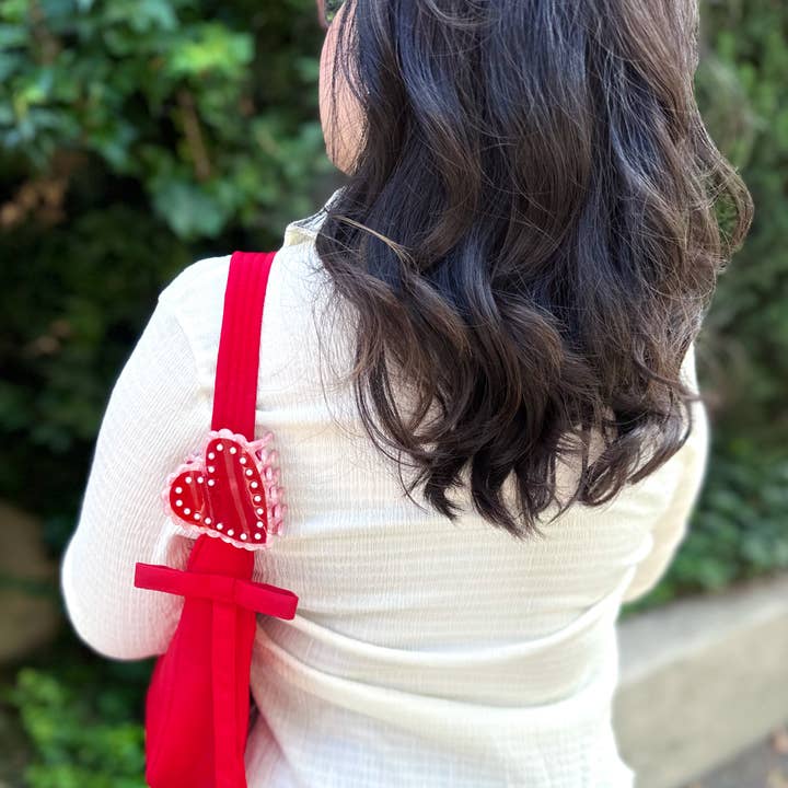 New Heights Studio - Wholesale Hair Clip - Women's - "Amorette" Hair Claw | Kitschy Retro Romantic Heart Claw7