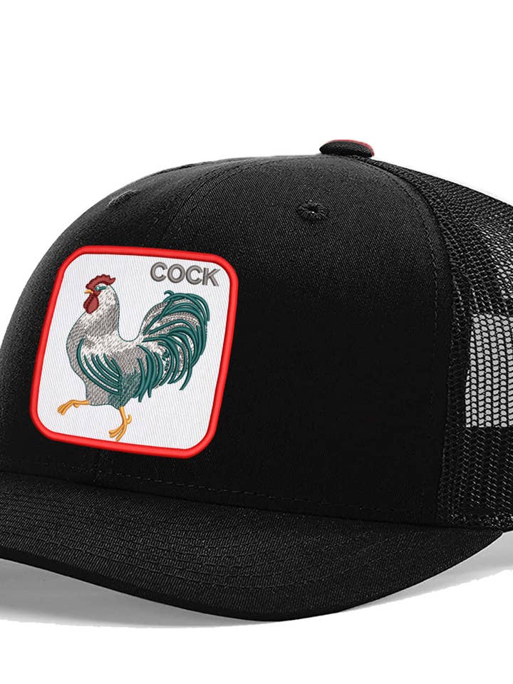 The Cock Rooster Animal Patch Embroidered Trucker Hat for wholesale by Multi-Vendor Sales