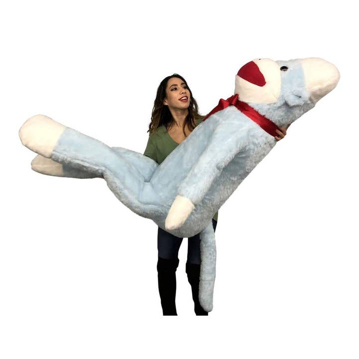 Big Plush - Wholesale Stuffed/Plush Toy - Kids & Baby - Big Plush Blue Color 6 Foot Giant Sock Monkey Soft Huge