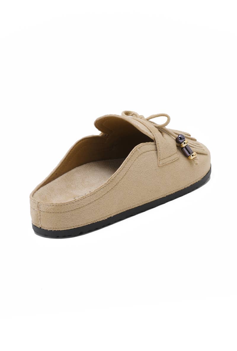 Joia Paris – wholesale Tofflor - Dam – Mules med fransar och dekorativa pärlor H8-979C7